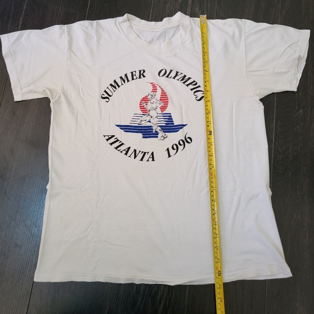 Vintage Sumer Olympics T Shirt Short Sleeve Men's One Single .